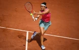 Caroline Garcia face à la Slovène Polona Hercog au 2e tour du tournoi de Roland-Garros, le 2 juin 2021