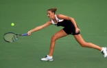 La Tchèque Karolina Pliskova face à la Danoise Caroline Wozniacki au tournoi de Toronto, le 11 août 2017