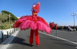 Un des artistes de la parade du carnaval de Nice, le 16 février 2019