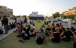 Des partisans d'une coalition rivale de Moqtada Sadr observent un sit-in à Bagdad, le 16 août 2022