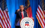 L'ancien président américain Donald Trump lors d'une convention républicaine à Greensboro, le 10 juin 2023 en Caroline du Nord