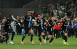 La joie des Auxerrois après leur victoire sur Saint-Etienne, le 29 mai 2022