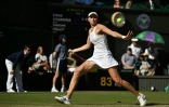 La Kazahke Elena Rybakina lors de sa demi-finale face Ă la Roumaine Simona Halep le 7 juillet 2022