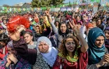 Manifestation pour la journée des droits des Femmes à Diyarbakir (Sud-Est Turquie à majorité Kurde), le 8 mars 2017