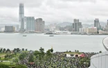 Rassemblement de manifestants à Tamar Park pour appeler à une grève générale, le 2 septembre 2019 à Hong Kong