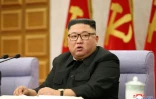 Photo non datée diffusée le 12 février 2021 par l'agence nord-coréenne Kcna du leader Kim Jong Un lors du Congrès du Parti des travailleurs à Pyongyang