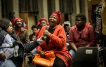 Roselyn Seaga, 67 ans, l'une des participantes à un débat sur la réforme agraire le 27 juillet 2018 à Vereeniging, en Afrique du Sud