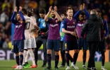 Les joueurs de Barcelone se qualifient pour les demi-finales de Ligue des champions en battant Manchester United 3 à 0 au Camp Nou le 16 avril 2019