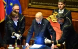 L'ex-président italien Giorgio Napoletano ouvre la première session du Sénat à Rome, le 23 mars 2018