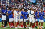 La déception du camp français battu par l'Espagne en finale du tournoi olympique, le 9 août 2024 au Parc des Princes   