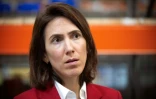Valérie Hayer lors d'une visite de l'entreprise Delair à Labège en Haute-Garonne, le 29 avril 2024