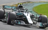Le Finlandais Valtteri Bottas (Mercedes) lors de la 3e et dernière partie des qualif. du GP d'Australie de F1, le 24 mars 2018 à Melbourne