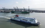 Le port de Felixstowe lors d'une grève des dockers, le 22 août 2022 au Royaume-Uni