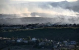 Incendies près du village de Vogüé en Ardèche le 27 juillet 2022