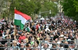 Manifestation contre le gouvernement du Premier ministre hongrois Viktor Orban, le 6 avril 2024 à Budapest 