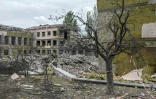 Une école détruite près de Kramatorsk, dans la région de Donetsk, le 25 juillet 2022 en Ukraine