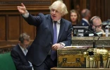 Photo transmise par le parlement britannique, montrant le Premier ministre Boris Johnson, le 1er juillet 2020