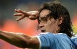 L'attaquant de l'Uruguay Edinson Cavani butteur contre l'Equateur lors de la Copa America, le 16 juin 2019 à Belo Horizonte