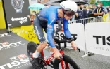 Le coureur d'Alpecin Mathieu Van Der Poel au départ de la première étape du Tour de France à Copenhague, le 1er juillet 2022 