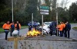 Manifestation à l'entrée d'Ascoval à Saint-Saulve le 23 octobre 2018 avant le report décidé par le TGI