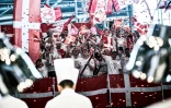Des supporters danois venus assister au Bocuse d'Or Europe 2018 à Turin