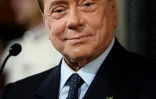 L'ex-Premier ministre italien Silvio Berlusconi, lors d'une conférence de presse à Rome le 28 août 2019