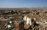 Des maisons détruites par un séisme à Injil, dans la province d'Hérat, le 15 octobre 2023 en Afghanistan