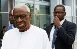 L'ancien président de la Fédération internationale de l'athlétisme (IAAF), le Sénégalais Lamine Diack, quitte le palais de justice de Paris, le 10 juin 2020