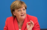 La chancelière allemande de l'époque, Angela Merkel, donne une conférence de presse à Berlin, le 31 août 2015