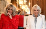 La reine Camilla et Brigitte Macron visitent la Bibliothèque nationale, le 21 septembre 2023 à Paris