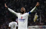 Alexandre Lacazette, auteur d'un doublé pour Lyon face à Angers, lors de son dernier match avec l'OL, le 17 mai 2025 au Groupama Stadium
