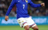 Le milieu de l'équipe de France Antoine Griezmann lors d'un match amical contre le Luxembourg à Metz le 5 juin 2024
