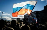 Des partisans de l'opposant Alexeï Navalny, actuellement en prison, manifestent à Moscou le jour des 65 ans du président Vladimir Poutine, le 7 octobre 2017