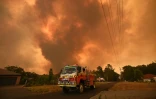 Des pompiers luttent contre les feux de forêts à Bargo, au sud-ouest de Sydney, le 21 décembre 2019 en Australie