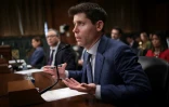 Sam Altman, patron d'OpenAI et créateur de ChatGPT lors d'une audition devant les sénateurs américains, le 16 mai 2023 à Washington