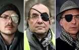 De gauche à droite: Alexandre Frey, Gwendal Leroy, Patrick Galliand, Patrice Philippe, Vanessa Langard. Tous ont en commun le fait d'avoir été éborgnés lors de manifestations de "gilets jaunes"