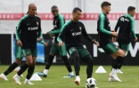 Cristiano Ronaldo avec ses coéquipiers du Portugal préparent leur entrée en lice dans le Mondial russe au centre de Kratovo, le 13 juin 2018