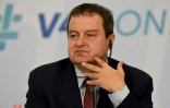 Le ministre serbe des Affaires étrangères Ivica Dacic, lors d'une conférence de presse à Budapest, le 11 octobre 2017