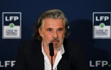 Le nouveau patron de la Ligue de Football (LFP), Vincent Labrune en conférence de presse tout juste après son élection, le 10 septembre 2020 à Paris