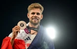 Le Français Jimmy Gressier, médaillé de bronze du 10.000 m aux Championnats d'Europe d'athlétisme, le 15 août 2026 à Birmingham