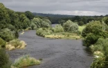 La rivière Wye, le 14 août 2023 à Hay-on-Wye, au Pays de Galles