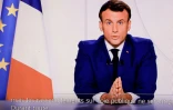 Le président Emmanuel Macron, lors de son allocution télévisée le 24 novembre 2020 à Paris