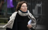 La chanteuse britannique Jane Birkin assiste aux funérailles de France Gall, à Paris, le 12 janvier 2018