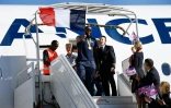 Le judoka champion olympique Teddy Riner à sa descente de l'avion en provenance de Rio à l'aéroport Charles de Gaulle le 23 août 2016