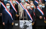 Hommage des députés devant le Palais Bourbon, le 20 octobre 2020 pour le professeur décapité