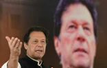 L'ex Premier ministre du Pakistan Imran Khan prononce un discours à Islamabad le 22 juin 2022