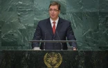 Le Premier ministre serbe Aleksandar Vucic aux Nations Unies, le 22 septembre 2016 à New York