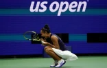 La Canadienne Leylah Fernandez après sa victoire en demi-finale de l'US Open le 9 septembre 2021