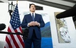 Le secrétaire d'Etat américain, Marco Rubio, fait une déclaration à la presse après une réunion des ministres des Affaires étrangères du G7, le 14 mars 2025 à La Malbaie, au Québec