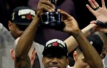 Kawhi Leonard des Toronto Raptors MVP de la finale NBA face aux Golden State Warriors, à Oakland, le 13 juin 2019